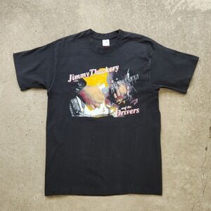 Jimmy Thackery & The Drivers T-Shirt L Black VTG 90s Blues Band‎ Single Stitch